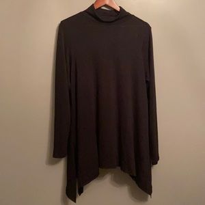 NWOT Torrid Black Hacci Turtleneck Tunic Size 1